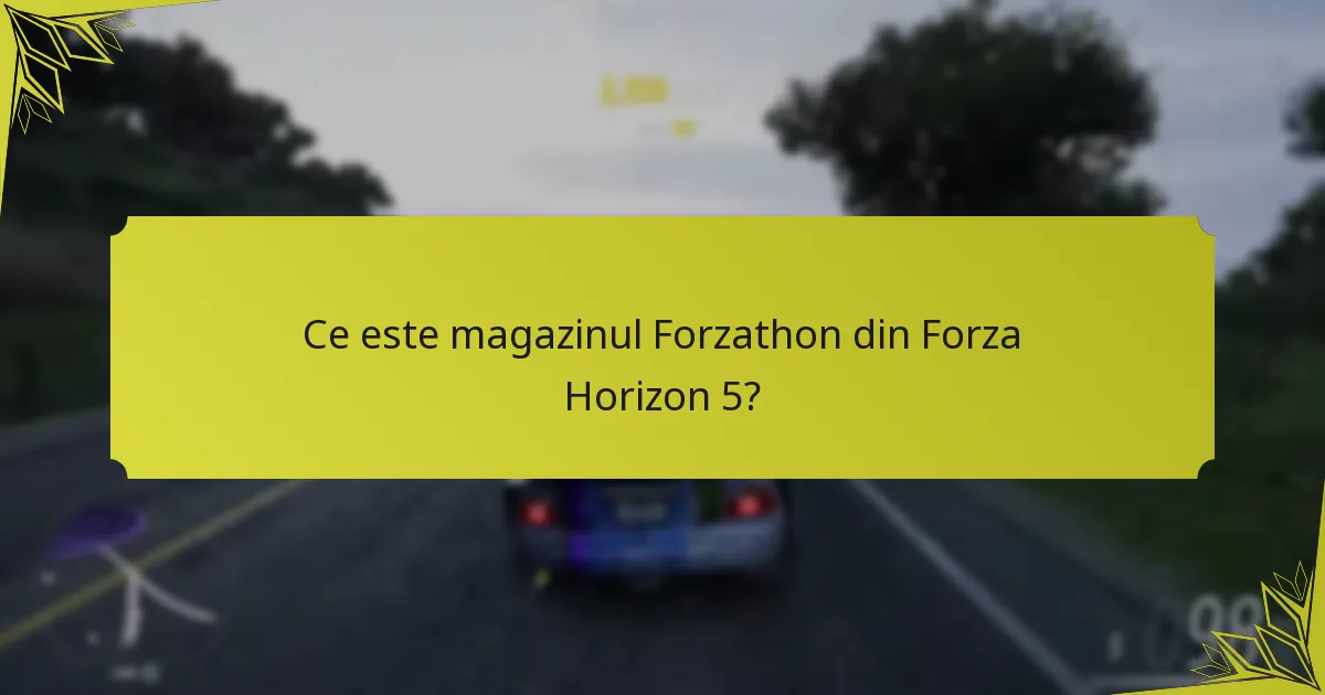 Ce informații poate oferi comunitatea despre Magazinul Forzathon?
