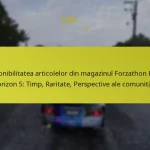 Disponibilitatea articolelor din magazinul Forzathon Forza Horizon 5: Timp, Raritate, Perspective ale comunității