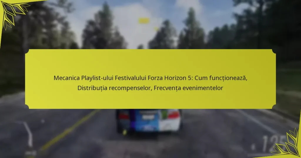 Mecanica Playlist-ului Festivalului Forza Horizon 5: Cum funcționează, Distribuția recompenselor, Frecvența evenimentelor