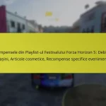 Recompensele din Playlist-ul Festivalului Forza Horizon 5: Deblocări de mașini, Articole cosmetice, Recompense specifice evenimentului