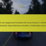 Rotiri ale magazinului Forzathon din Forza Horizon 5: Schimbări săptămânale, Disponibilitatea articolelor, Preferințele comunității